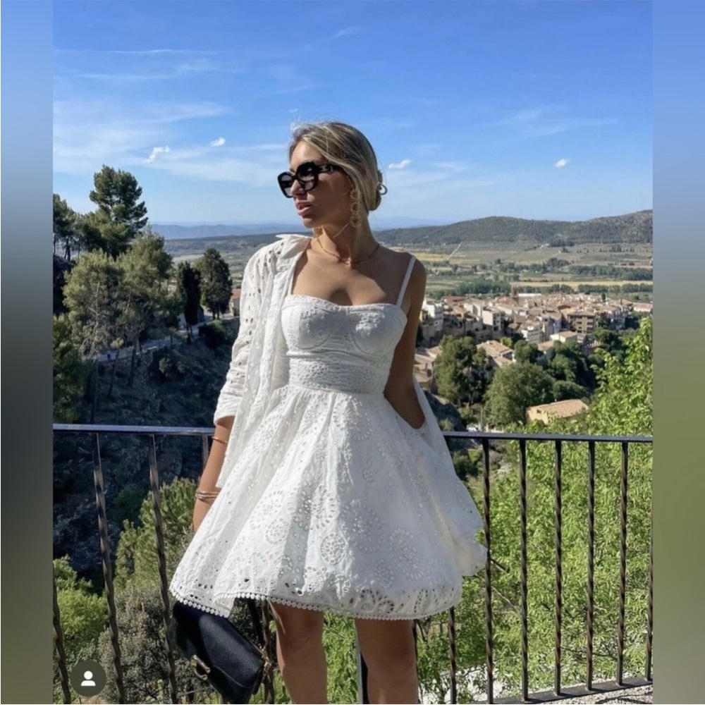 NWT $89 Zara white dress size S 2784/019 - Picture 2 of 13